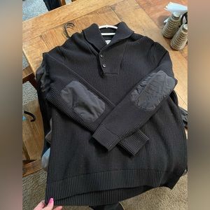 Duluth Trading Company shawl neck sweater.